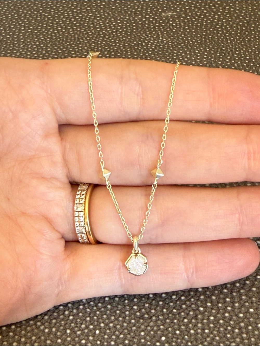 Kendra Scott Gold Iridescent Druzy Pendant Necklace
